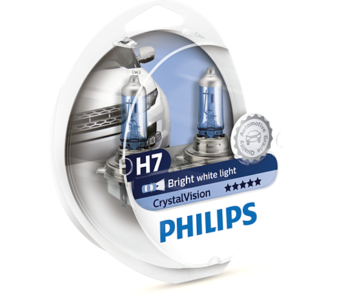 Комплект галогеновых ламп PHILIPS 12972CVSP H7 55W 12V PX26d Cristal Vision+2xW5W