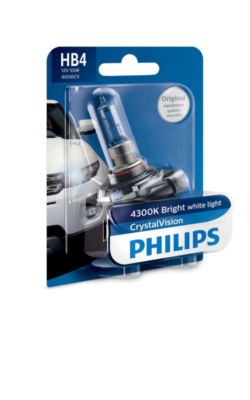 Галогеновая лампа PHILIPS 9006CVB1 HB4 55W 12V P22d CrystalVision