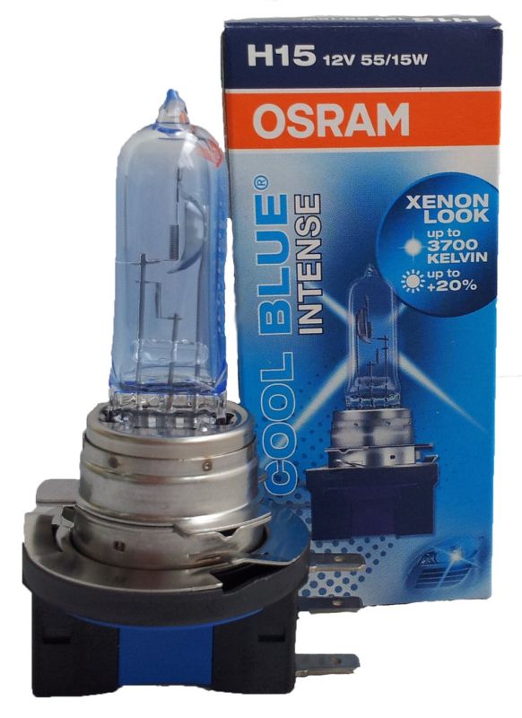 Галогеновая лампа OSRAM H15 64176 Cool Blue Intense 55/15W 12V PGJ23T-1 10X1