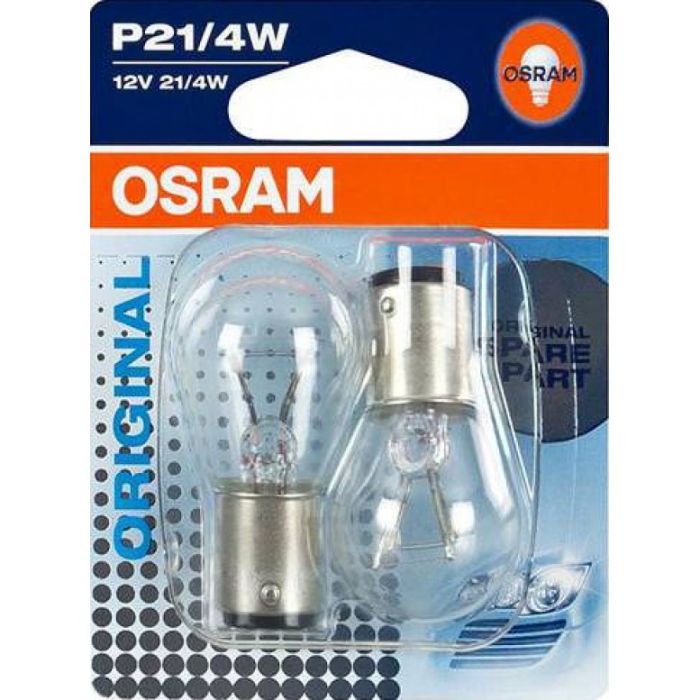 Указательные лампа накаливания OSRAM 7225-02B P21/4W 12V 21/4W BAZ15d 10X2 Blister