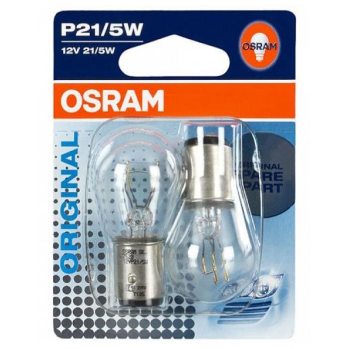Указательные лампа накаливания OSRAM 7528-02B P21/5W 12V BAY15d 10X2 Blister