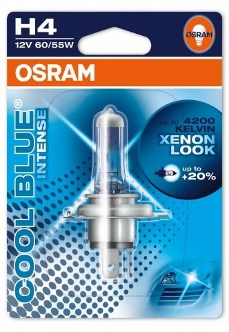 Галогеновая лампа OSRAM H4 64193CBI-01B Cool Blue Intense 60/55W 12V P43T 10X1 Blister