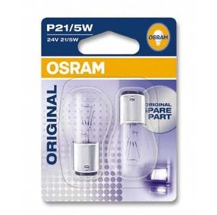 Указательные лампа накаливания OSRAM 7537-02B P21/5W 24V BAY15d 10X2 Blister