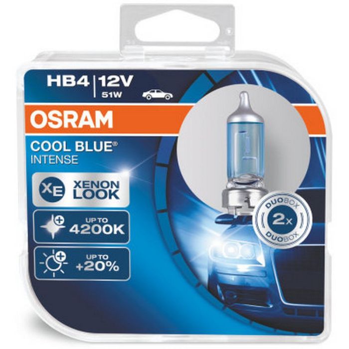 Комплект галогеновых ламп Osram 9006CBI Cool Blue Intense HB4 51W 12V P22d 10X2 HardDuopet