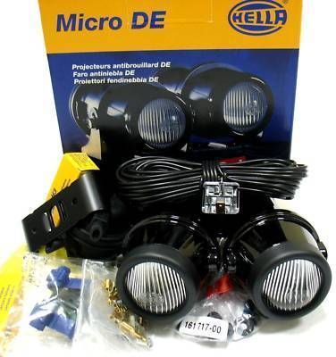 Фара противотуманного света Hella Micro DE 1NL008090821 (комплект 2 фары черный ободок)