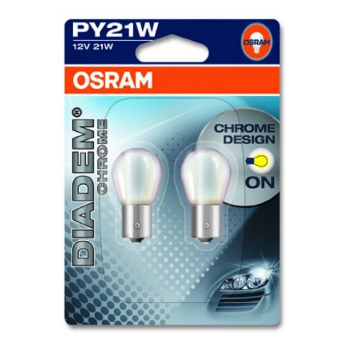 Указательные лампа накаливания OSRAM 7507DC-02B Diadem Chrome P21W 12V BAU15s 10X2 Blister