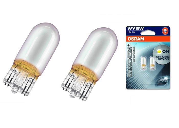 Указательные лампа накаливания OSRAM 2827DC-02B Diadem Chrome WY5W 12V W2,1X9,5D 10X2 Blister