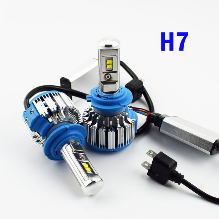Комплект светодиодных ламп TurboLed T1 H7 6000K 50W 12/24v CanBus с активным охлаждением