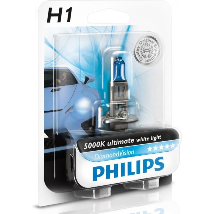 Галогеновая лампа PHILIPS 12258DVB1 H1 55W 12V P14,5s Diamond Vision