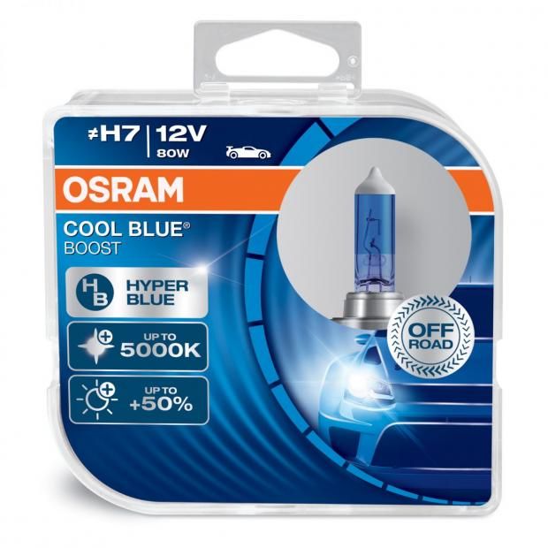 Комплект галогеновых ламп Osram 62210CBB Cool Blue Booster H7 80W 12V PX26D 10X2 HardDuopet