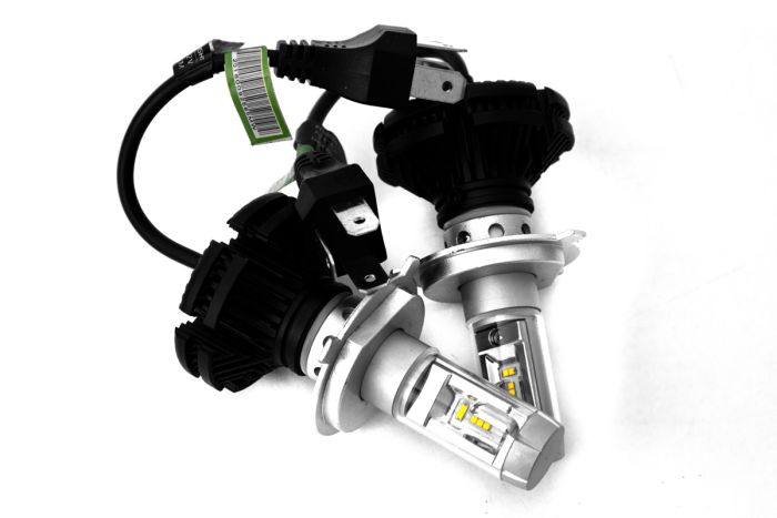 Комплект LED ламп AllLight X3 H4 50W 6000K 6000lm с радиатором и светофильтрами (3000K/8000K)