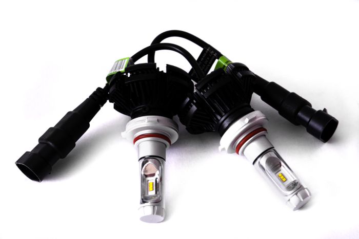 Комплект LED ламп AllLight X3 HB4 50W 6000K 6000lm с радиатором и светофильтрами (3000K/8000K)