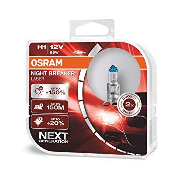 Комплект галогеновых ламп Osram 64150NL H1 Night Breaker LASER NG +150% 55W 12V P14,5s HardDuopet