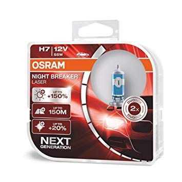 Комплект галогеновых ламп Osram 64210NL H7 Night Breaker LASER NG +150% 55W 12V PX26d HardDuopet