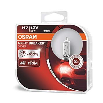 Комплект галогеновых ламп Osram 64210NBS Night Breaker Silver +100 H7 55W 12V PX26d 10X2 HardDuopet