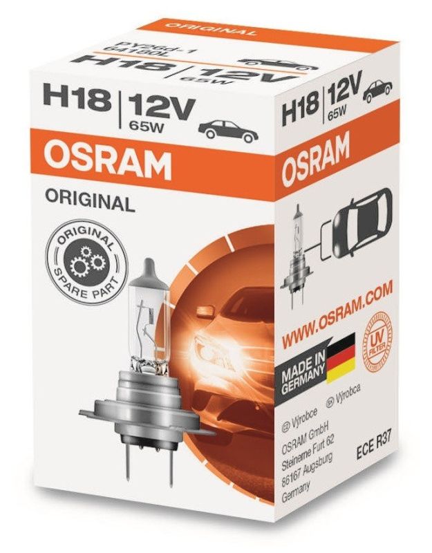 Галогеновая лампа OSRAM H18 64180L 65W 12V PY26D-1 10X1