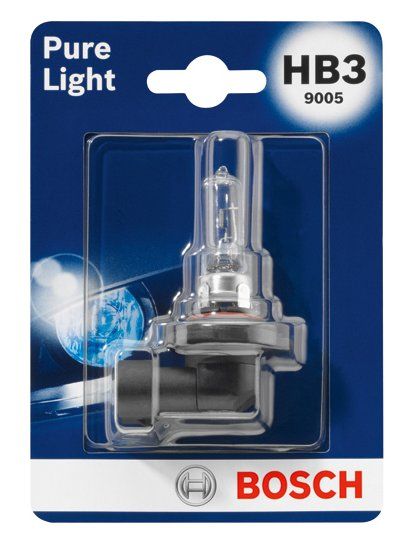 Галогеновая лампа BOSCH Pure Ligh HB3 60W 12V P20d (1987301062) 1шт./ блистер