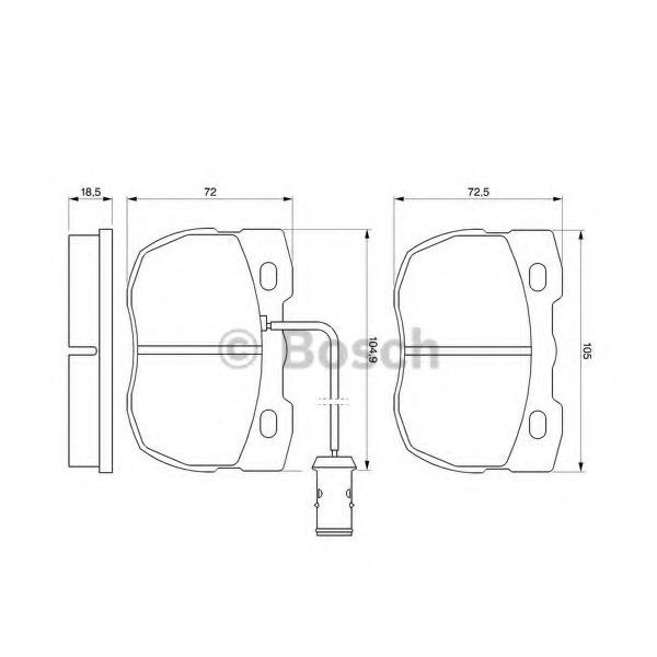 Тормозные колодки Bosch дисковые передние Land Rover Discovery 2.0i16V, 2.5TDi,3.5 -98 0986424287