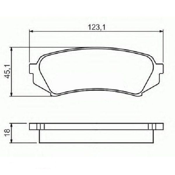 Тормозные колодки Bosch дисковые задние TOYOTA Land Cruiser 100 (J100) -07 0986424641