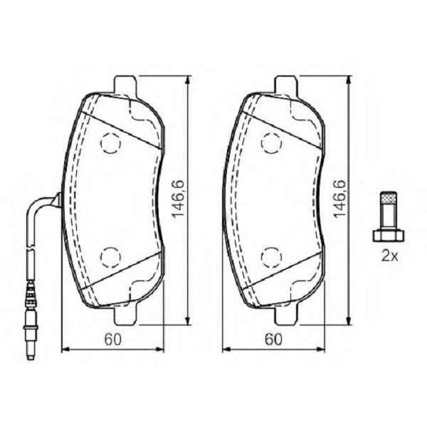 Тормозные колодки Bosch дисковые передние CITROEN Jumpy/C8/FIAT Scudo04/LANCIA Phedra/ 0986424789