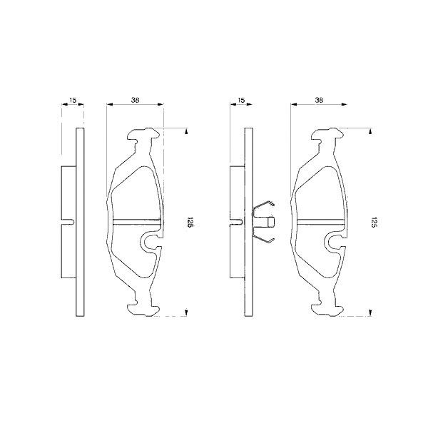 Тормозные колодки Bosch дисковые задние SAAB 9000/VOLVO 440/460 -98 0986460996