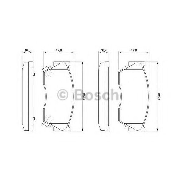 Тормозные колодки Bosch дисковые передние NISSAN 100NX/Pulsar/Sentra/Sunny 0986460997