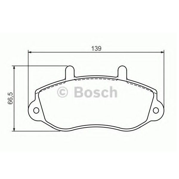 Тормозные колодки Bosch дисковые задние OPEL Movano 2.5 D/RENAULT 2.2,2.5,2.8D -03 0986494288