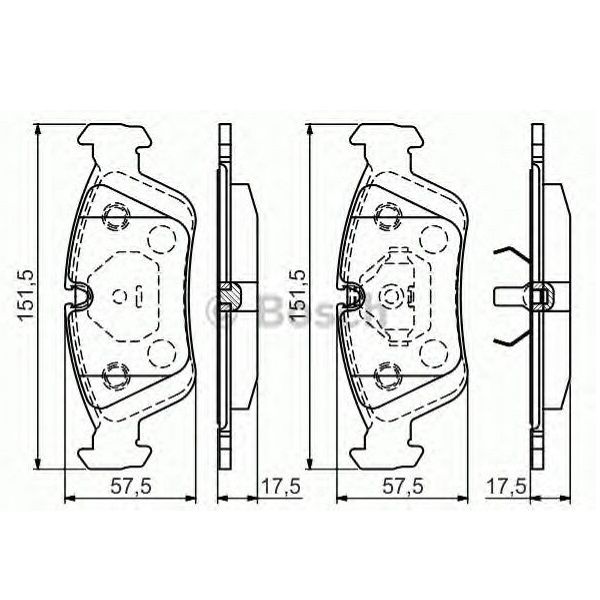 Тормозные колодки Bosch дисковые передние/задние BMW 3/Z3 ''F >>"95-98 PR2 0986495060