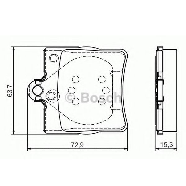 Тормозные колодки Bosch дисковые задние CHRYSLER Crossfire/MB SLK-Class ''R ''>>04 P 0986495080