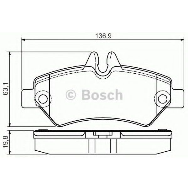 Тормозные колодки Bosch дисковые задние MB/VW Sprinter/Crafter ''R '' 06>> PR2 0986495100