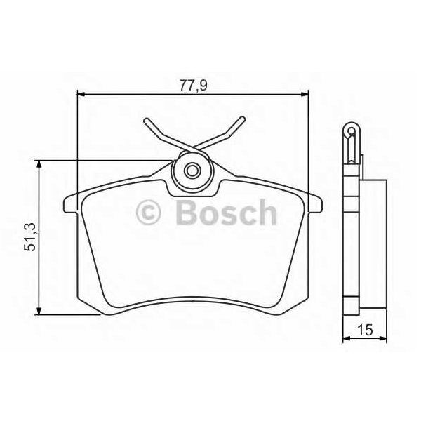 Тормозные колодки Bosch дисковые задние AUDI/SEAT/VW/PEUGEOT/RENAULT ''R ''>>06 PR2 0986495226