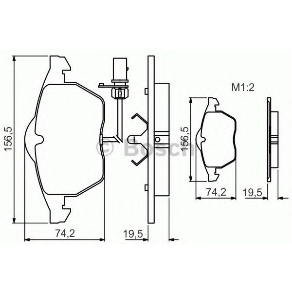 Тормозные колодки Bosch дисковые передние AUDI/VW A4/A6/S6/Passat ''F ''1.8-2.6 ''>>05 0986495232