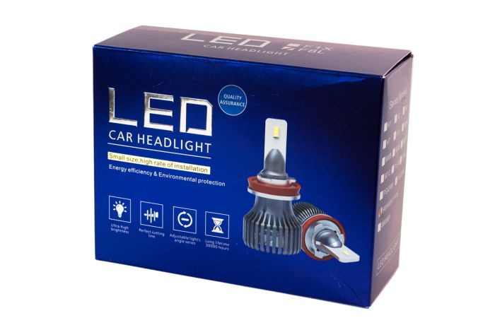 Комплект LED ламп HeadLight F8L H3 (Pk22s) 30W 12V 3720Lm с пассивным охлаждением