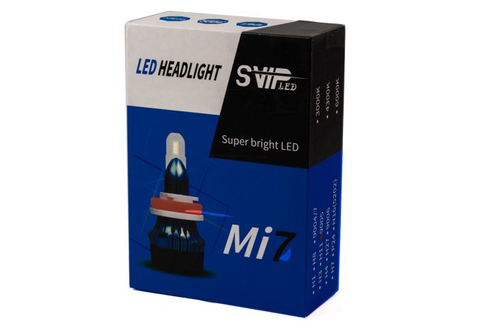 Комплект LED ламп HeadLight Mi7 H3 (Pk22s) 55W 12V 4000Lm с активным охлаждением