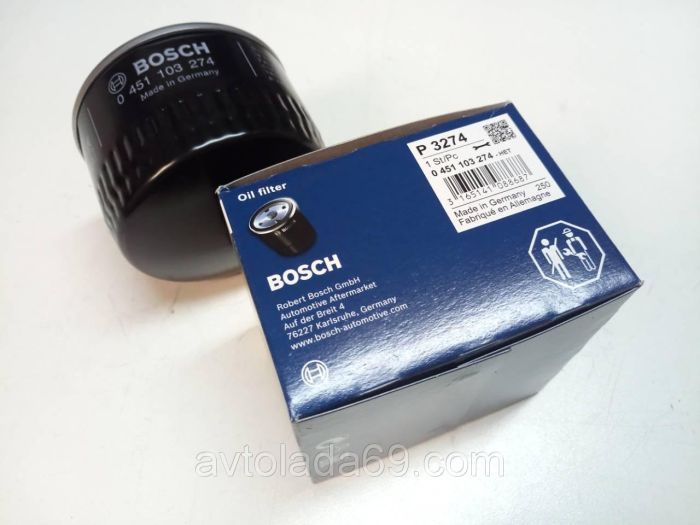 Масляный фильтр BOSCH 3274 LADA 2104-05-07-099,Samara