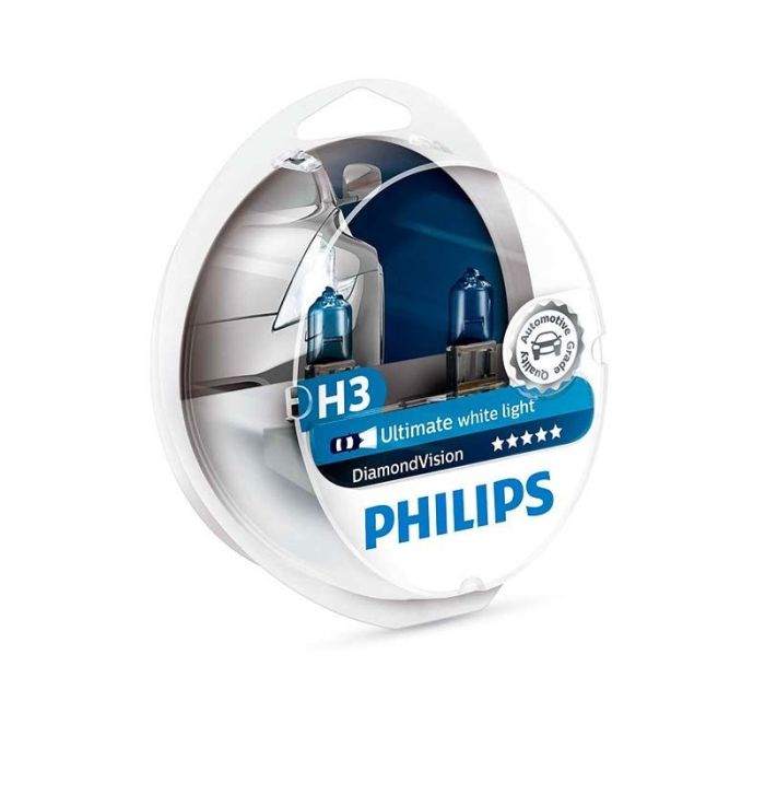 Комплект галогеновых ламп PHILIPS 12336DVS2 H3 55W 12V PK22s DiamondVision комплект 2шт