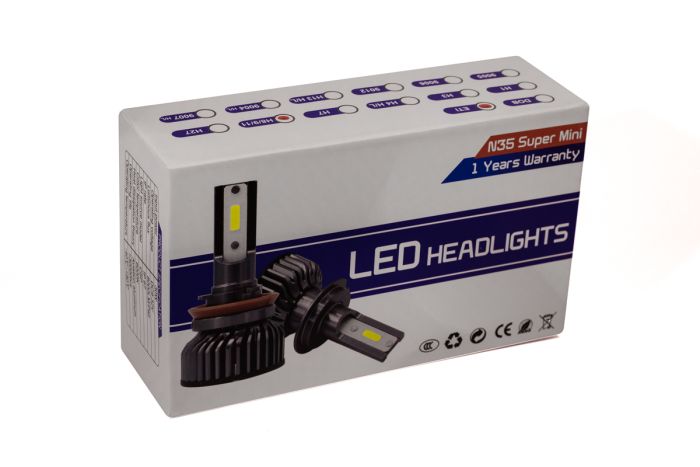 Комплект LED ламп HeadLight T18 H4 (P43t) 30W 9-32V 6000K