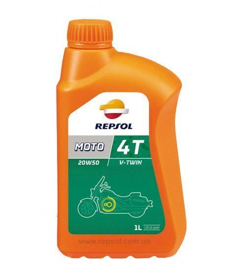 Масло моторное 4Т Repsol MOTO V-TWIN 4T 20W50, 1л / RP168Q51