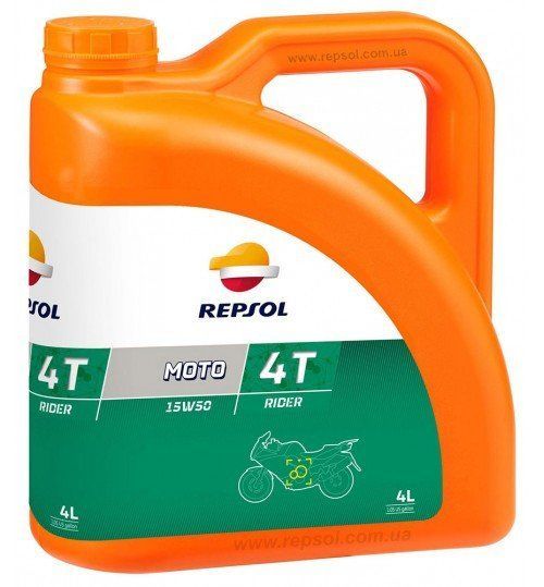 Масло моторное 4Т Repsol MOTO RIDER 4T 15W-50, 4л / RP165M54