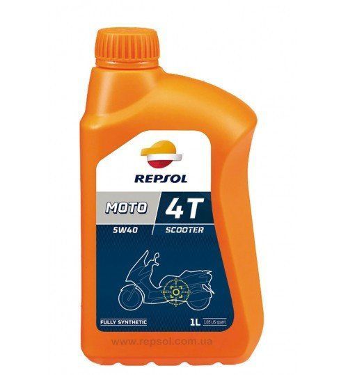 Масло моторное 4Т Repsol MOTO SCOOTER 4T 5W-40, 1л / RP164L51