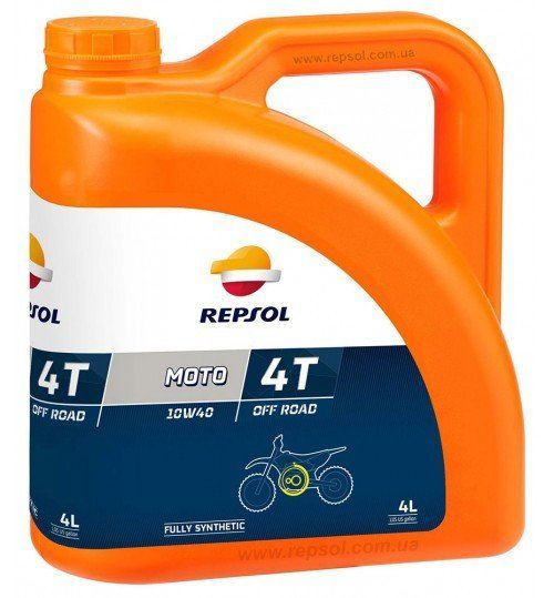 Масло моторное 4Т Repsol MOTO OFF ROAD 4T 10W-40, 4л / RP162N54