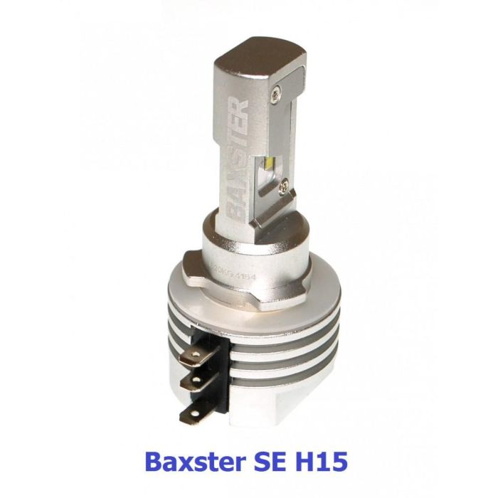 Комплект LED ламп BAXSTER SE H15 P26.5t 9-32V 6000K 2600lm с радиатором