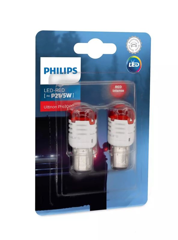 Комплект светодиодных ламп Philips 11499U30RB2 P21/5 LED 12V Ultinon Pro3000 RED