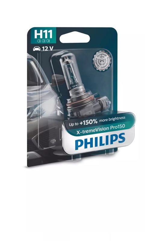 Галогеновая лампа PHILIPS 12362XVPB1 H11 55W 12V PGJ19-2 X-treme Vision Pro +150%