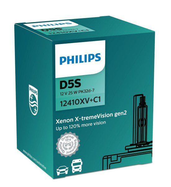 Ксеноновая лампа Philips Xenon D5S X-treme Vision gen2 12410XVC1 +150%