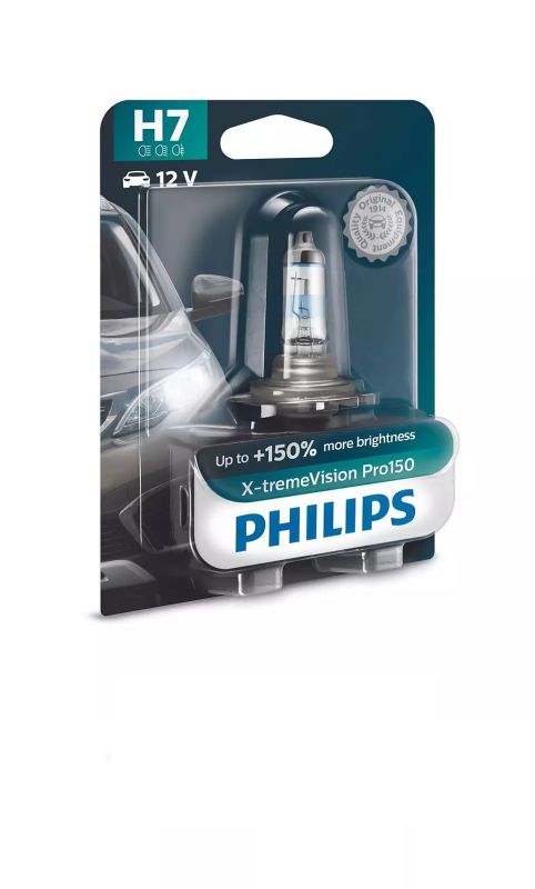 Галогеновая лампа PHILIPS 12972XVPB1 H7 55W 12V X-tremeVision Pro150 +150% B1
