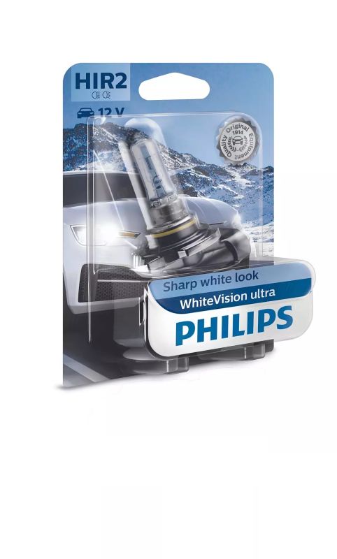 Галогеновая лампа PHILIPS 9012WVUB1 HIR2 12V WhiteVision ultra +60% (3700K) B1