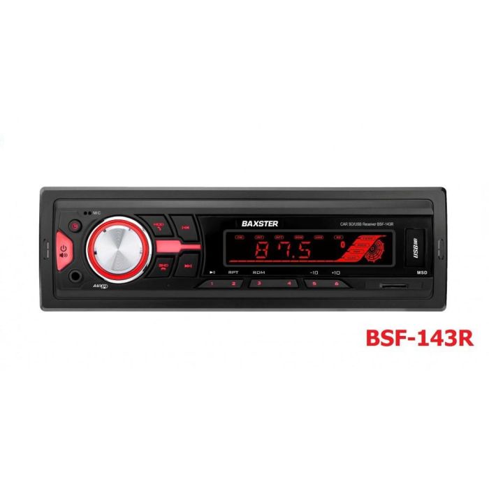 Магнитола BAXSTER BSF-143 red (без диска)