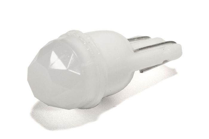 Светодиодная лампа StarLight T10 1 диод 12V 0.5W 3D WHITE матовая линза, running lights