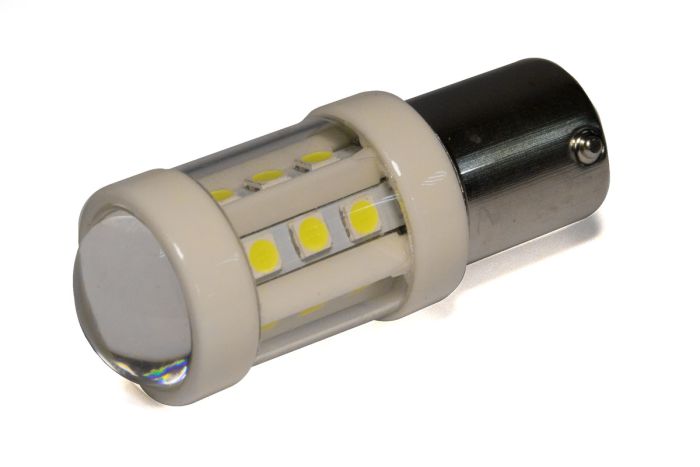 Светодиодная лампа StarLight T25 18 диодов SMD 12-24V 6.5W WHITE прозрачная линза